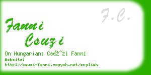 fanni csuzi business card